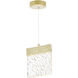 Carolina LED 1 inch Gold Leaf Down Mini Pendant Ceiling Light