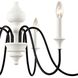 Val de Loire 6 Light 28 inch Textured White with Black Chandelier Ceiling Light