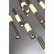 Ronda LED 32 inch Harlow Bronze Multi Drop Chandelier Ceiling Light