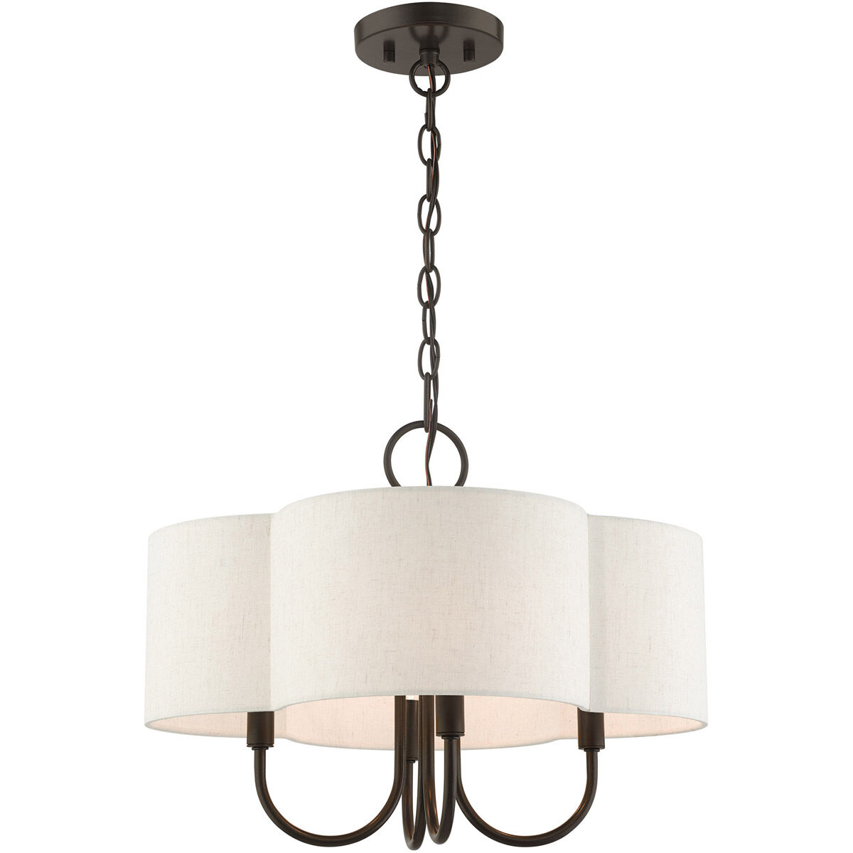 Solstice 4 Light 18 inch English Bronze Chandelier Ceiling Light