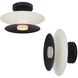 Fresno 10 inch White and Matte Black Flush Mount Ceiling Light