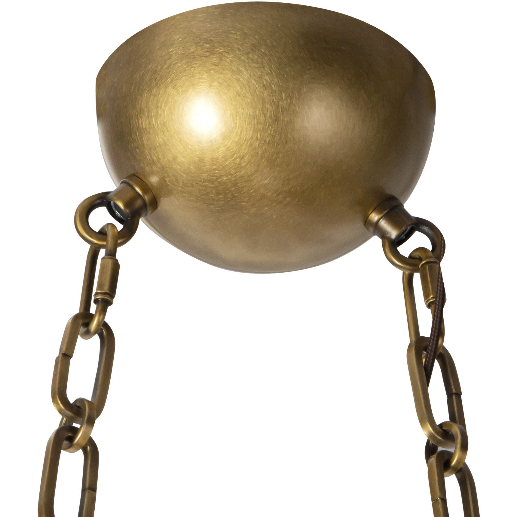 Petra 14.5 inch Vintage Brass and Cloud Glass Pendant Ceiling Light