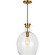 TOB by Thomas O'Brien Vaso 1 Light 12 inch Burnished Brass Pendant Ceiling Light