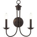 Estate 2 Light 14 inch Bronze Sconce Wall Light