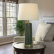 Lagrange 30 inch 100.00 watt Dark Green and Brushed Brass Table Lamp Portable Light