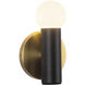 Calla 5.13 inch Brushed Gold ADA Wall Sconce Wall Light in Matte Opal Glass
