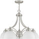 Somerset 5 Light 25 inch Brushed Nickel Chandelier Ceiling Light