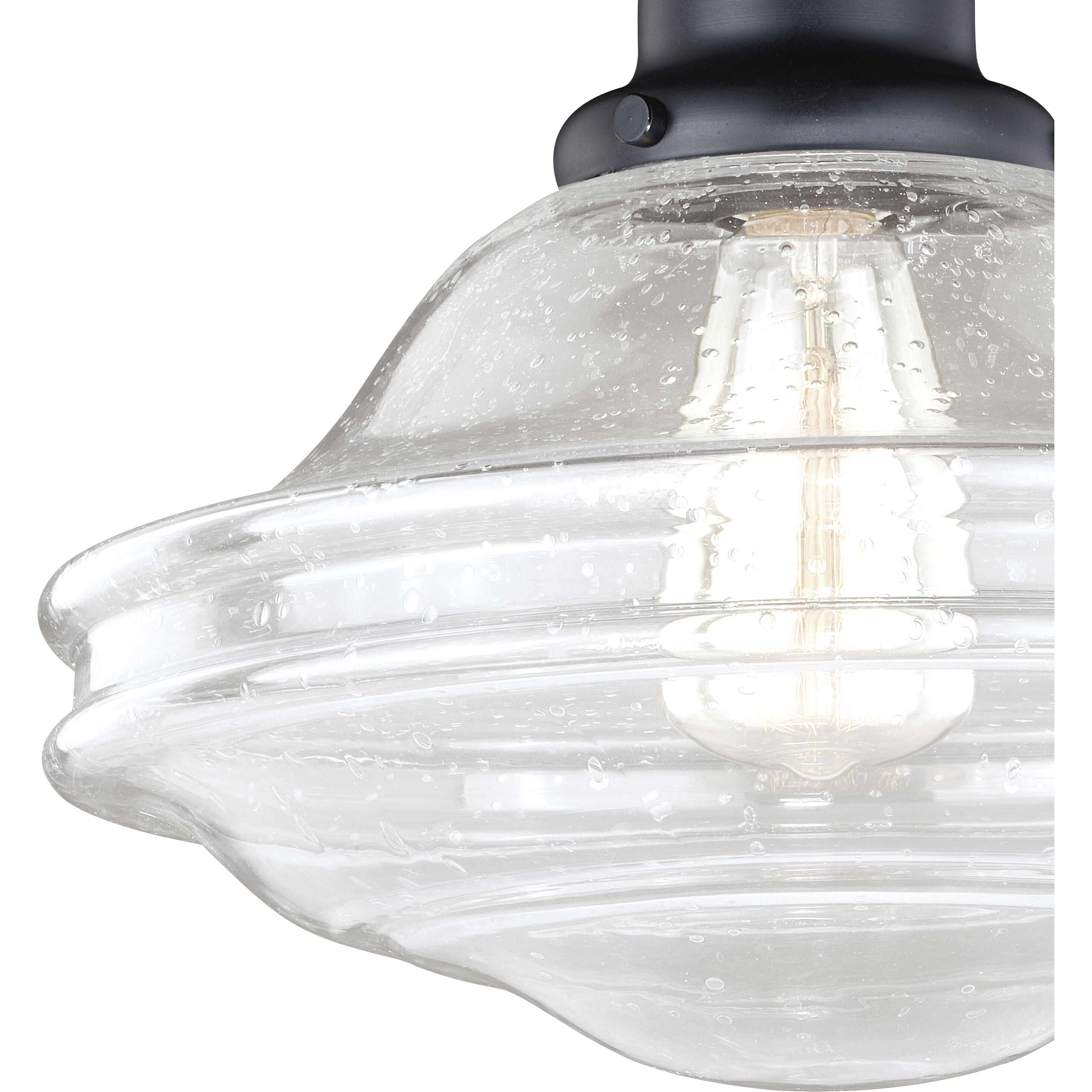 Huntley LED 12 inch Oil Rubbed Bronze Semi-Flush Mount Ceiling Light