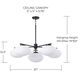 Soren 6 Light 37 inch Matte Black Chandelier Ceiling Light