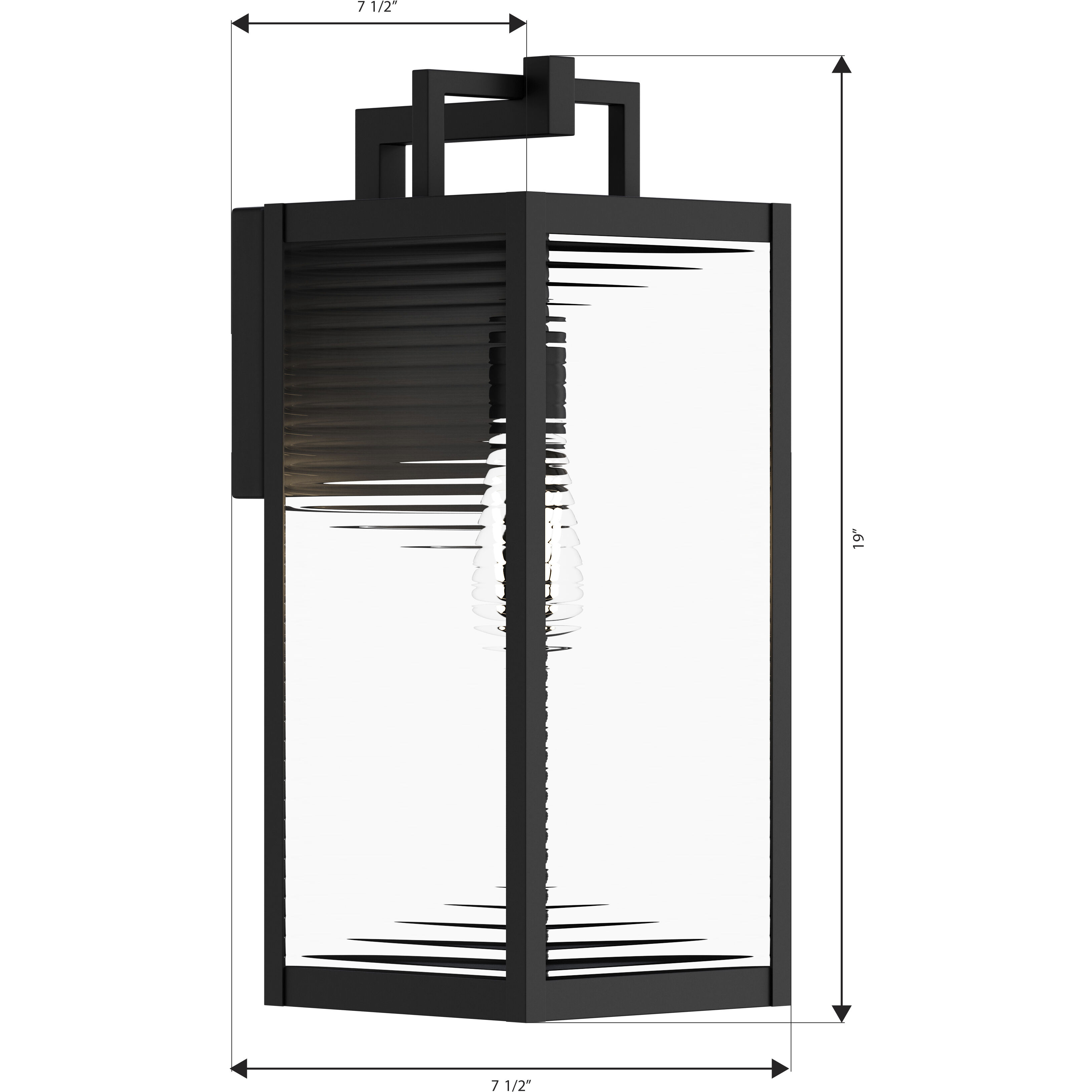 Edgewood 1 Light 19 inch Dark Matte Black Outdoor Wall Sconce