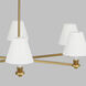 AH by Alexa Hampton Paisley 6 Light 36 inch Burnished Brass Chandelier Ceiling Light