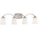 Overland Park 4 Light 31 inch Brushed Nickel Bath Light Wall Light