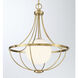 Contemporary 1 Light 18 inch Natural Brass Pendant Ceiling Light