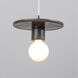 Radiance Collection 1 Light 8 inch Gloss Grey Pendant Ceiling Light