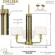 Chelsea 3 Light 22 inch Soft Brass Chandelier Ceiling Light