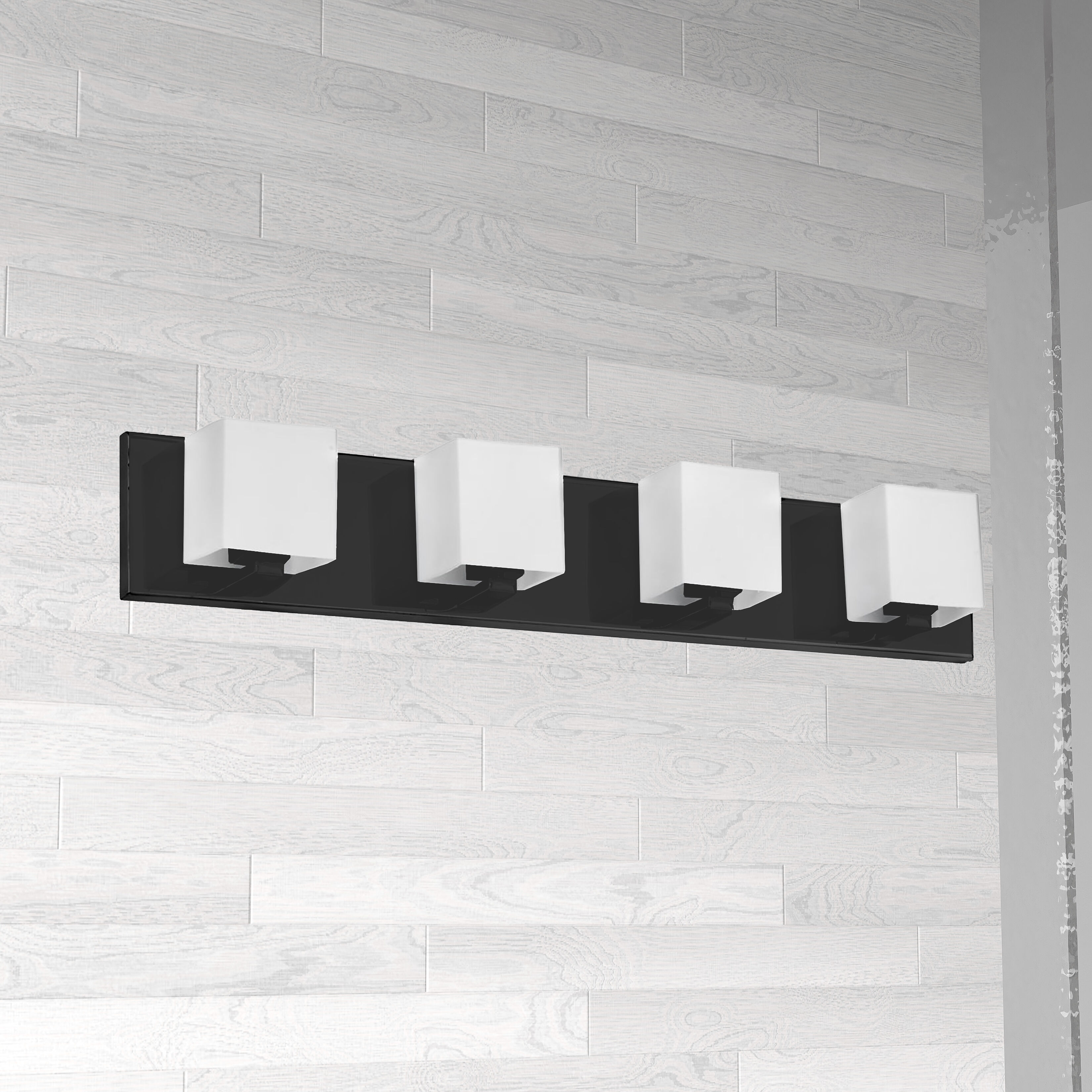 Verona 4 Light 26 inch Matte Black Vanity Light Wall Light