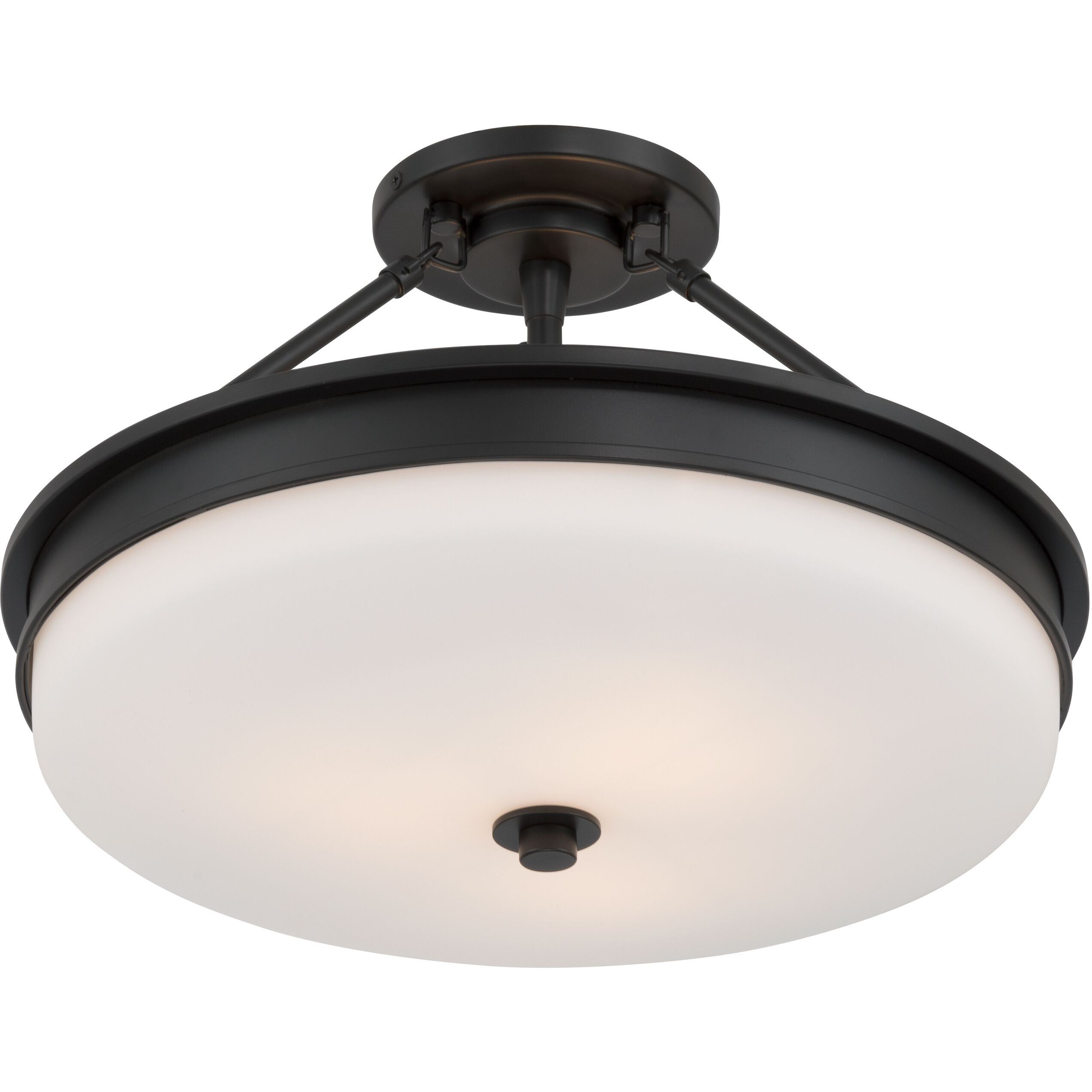Halora 3 Light 15.25 inch Dark Matte Black Semi-Flush Mount Ceiling Light