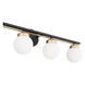 Nimbus 4 Light 34 inch Noir with Aged Brass Vanity Light Wall Light
