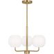 Rory 3 Light 21 inch Satin Brass Chandelier Ceiling Light