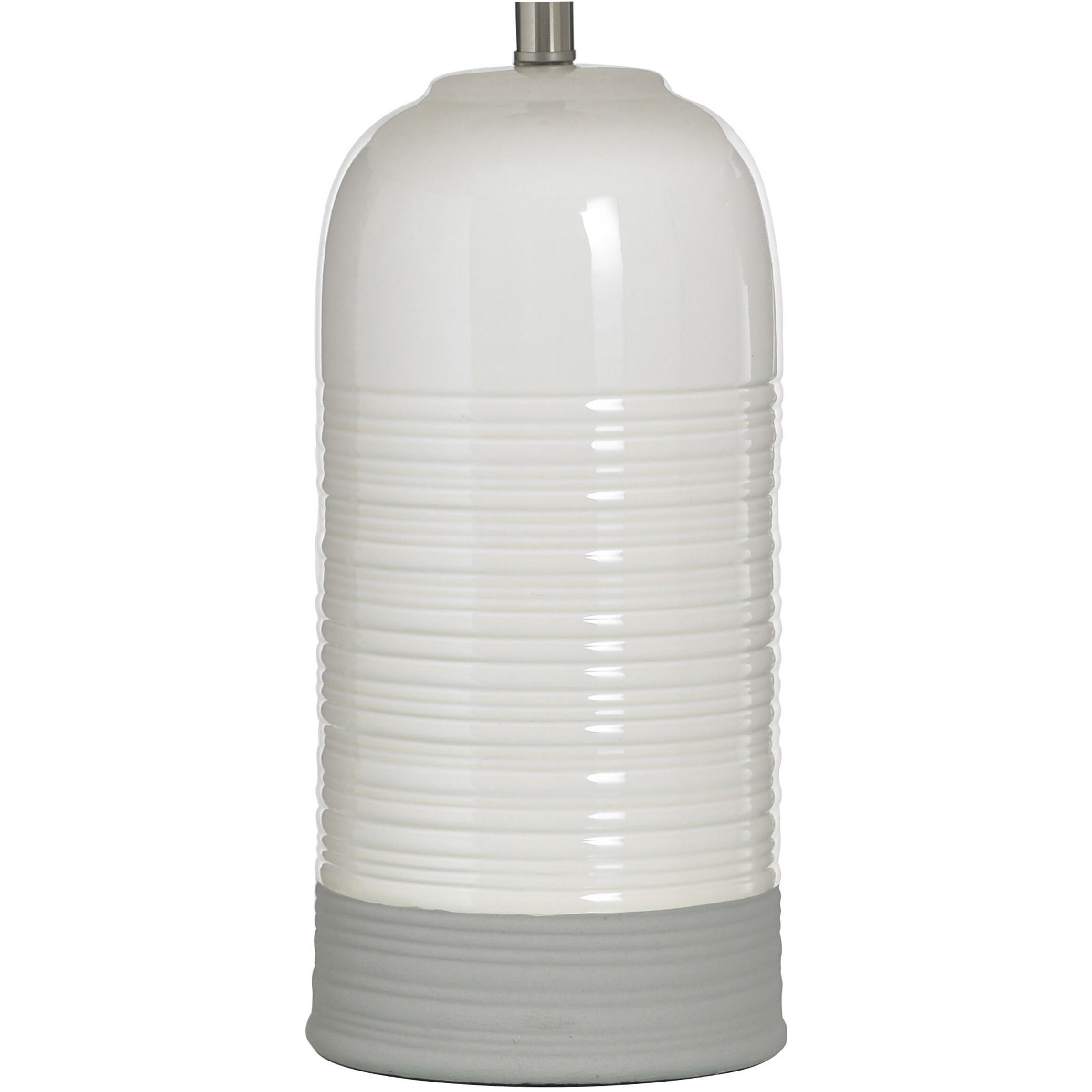 Evian 30 inch 100 watt Grey and Off White Table Lamp Portable Light