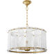 Prestige 4 Light 21 inch Aged Brass Pendant Ceiling Light