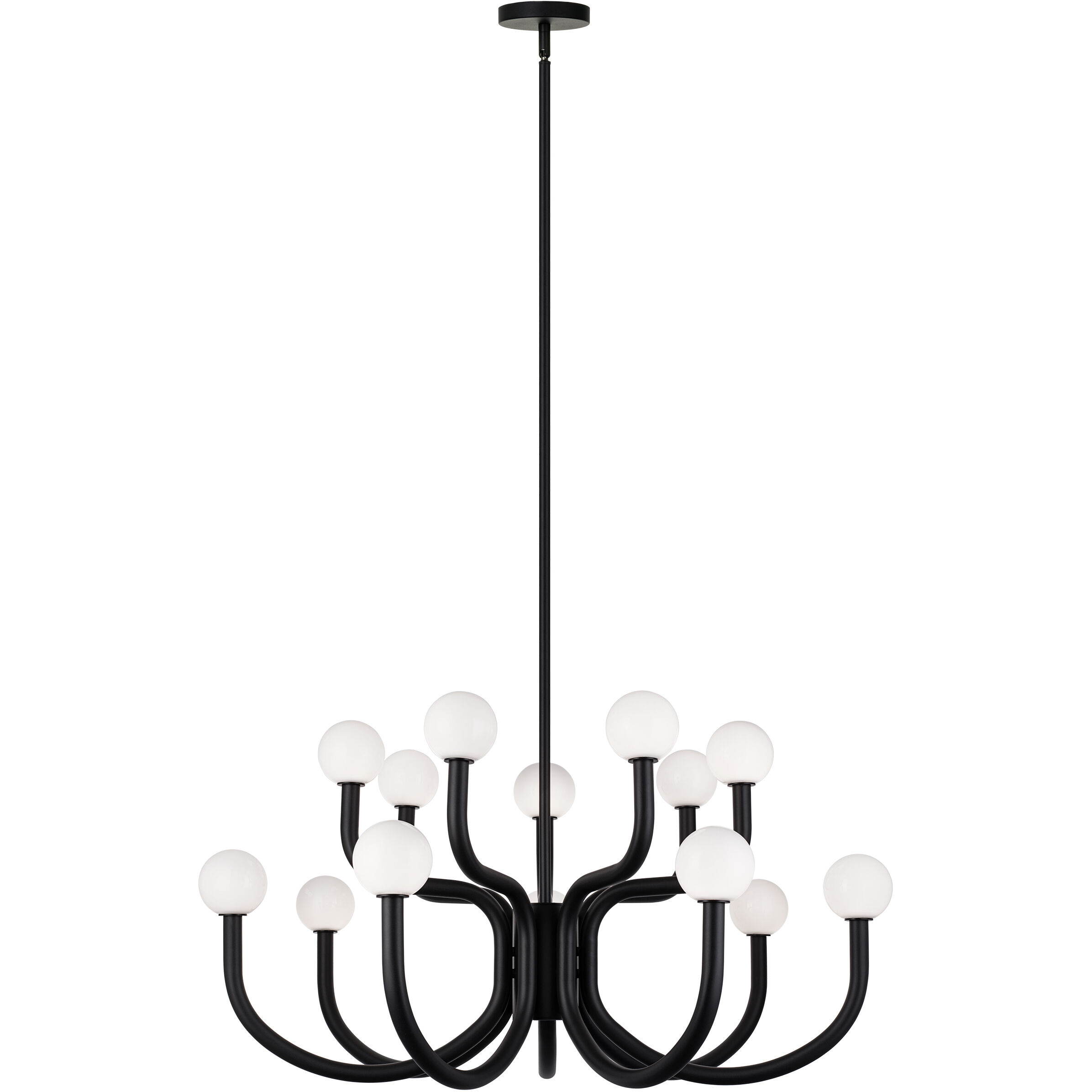 Joelle 14 Light 37 inch Matte Black Pendant Ceiling Light