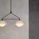 Glaze 2 Light 32 inch Ivory Stained Crackle and Blackened Steel Linear Pendant Ceiling Light