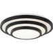 Helix 1 Light 19.38 inch Matte Black Flush Mount Ceiling Light