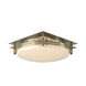 Banded 2 Light 13.6 inch Modern Brass Semi-Flush Ceiling Light