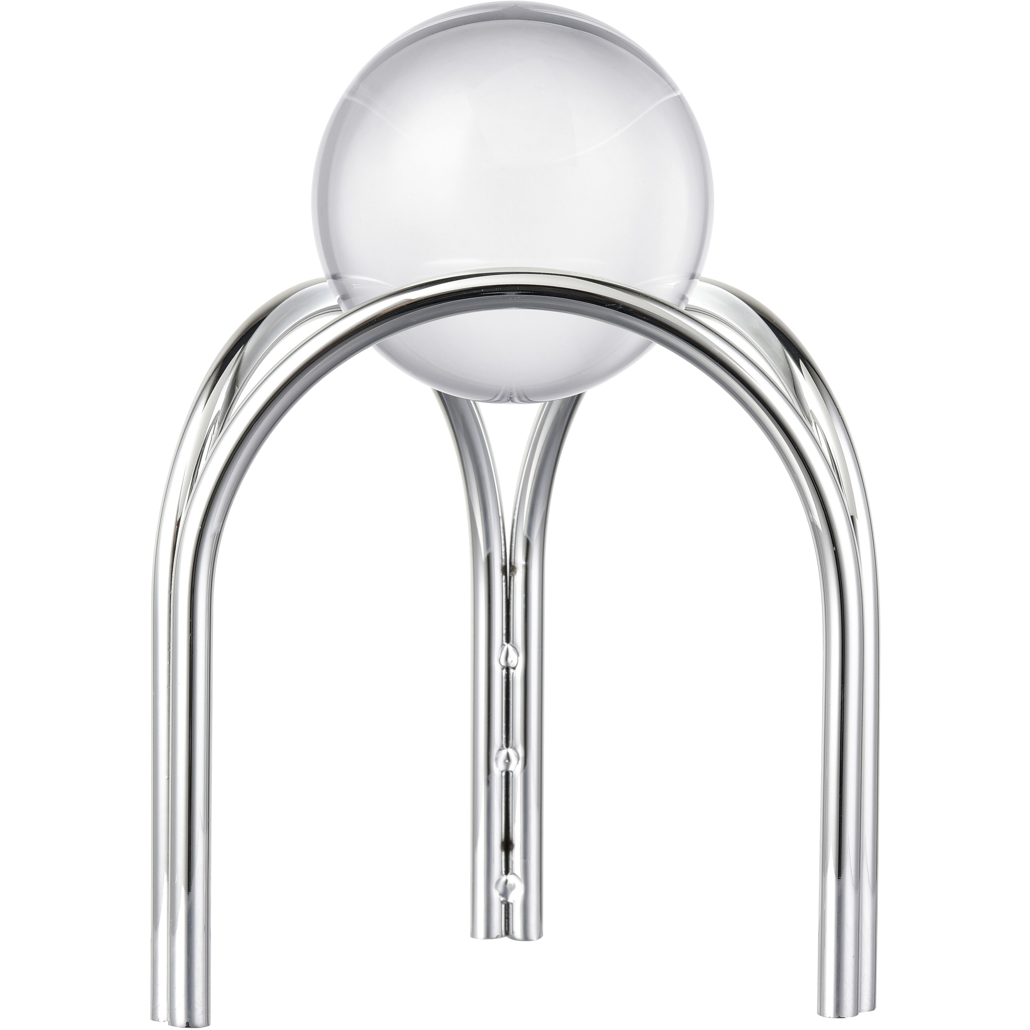 Sibyl Silver with Clear Orb Stand, Set of 2