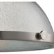 Chadwick Pendant Ceiling Light in Satin Nickel, Clear Seeded Glass