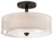 Parsons Studio 3 Light 15 inch Smoked Iron Semi Flush Mount Ceiling Light