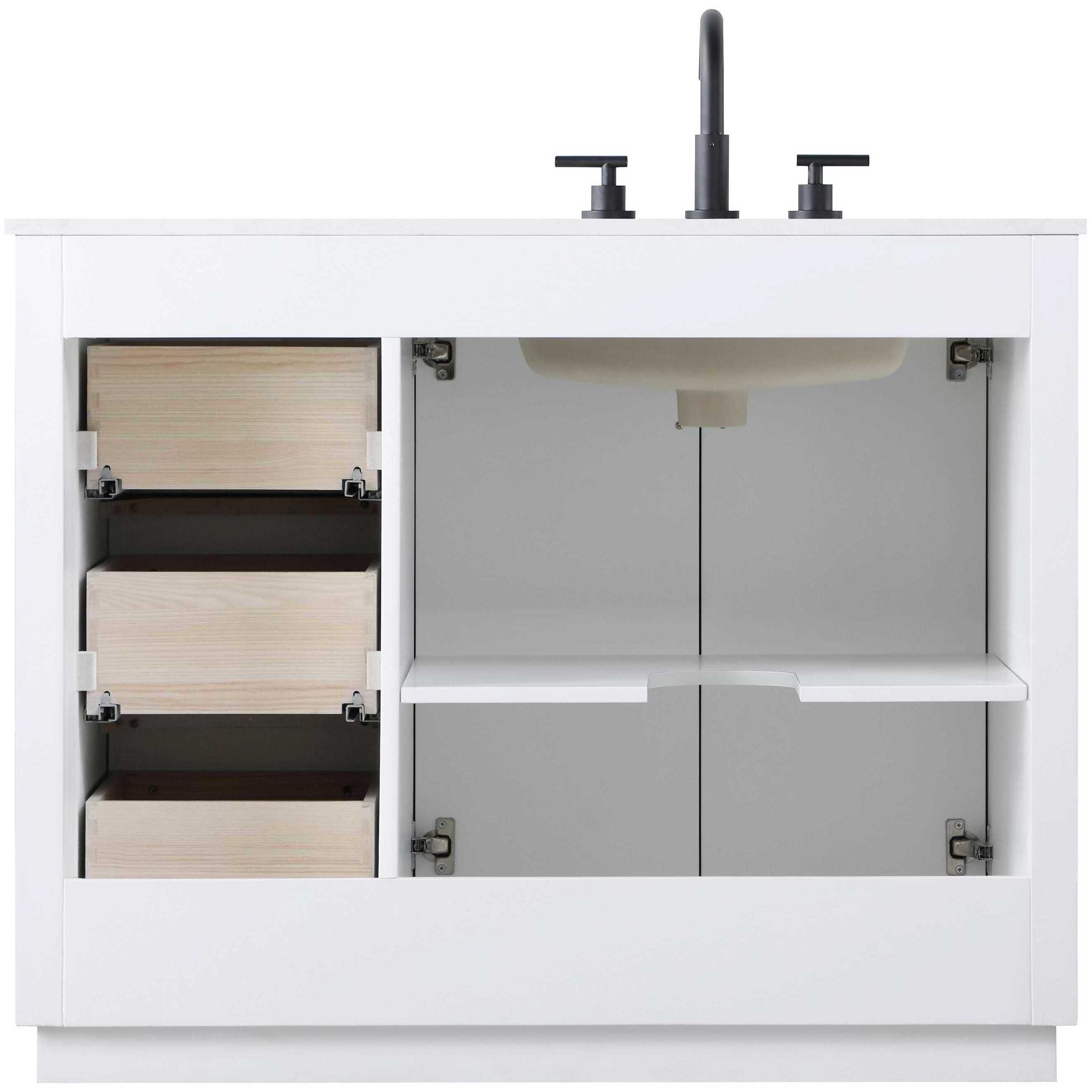 Chase 42 X 34 inch White Bathroom Vanity Cabinet