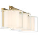 Seville 3 Light 22.75 inch Legacy Brass Vanity Wall Light