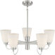 Beckonridge 5 Light 26 inch Brushed Nickel Chandelier Ceiling Light