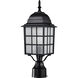 Adams 1 Light 18 inch Textured Black Outdoor Post Light