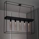 Caged 19.69 inch Black Semi-Flush Mount Ceiling Light, Extension Kit