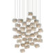 Birds Nest 36 Light 37 inch Silver Multi-Drop Pendant Ceiling Light