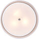 Schiffer 3 Light 18 inch Brushed Nickel Pendant Ceiling Light in Ivory Fabric Drum - Double Shade