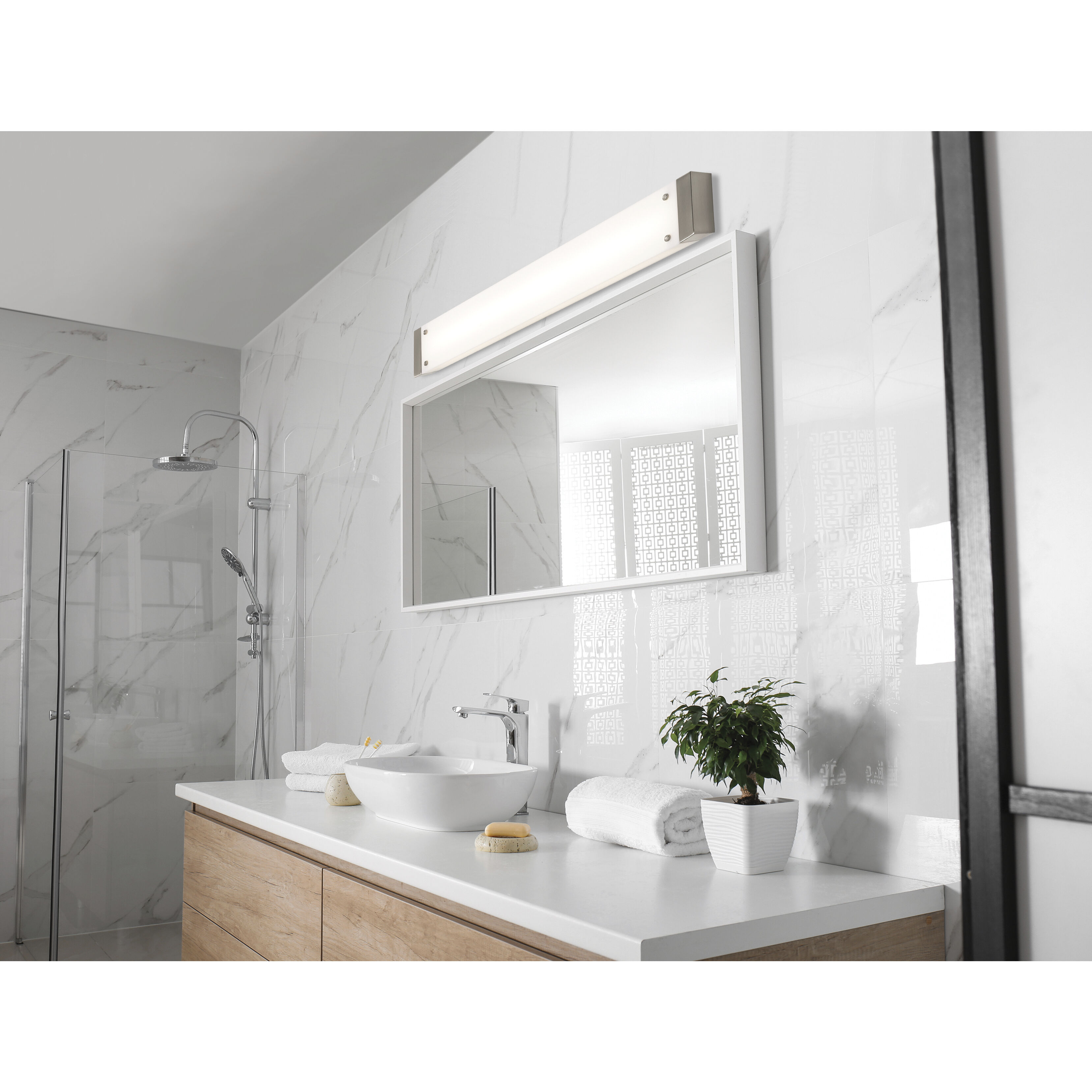 Avanti LED 28 inch Satin Nickel Vanity Light Wall Light