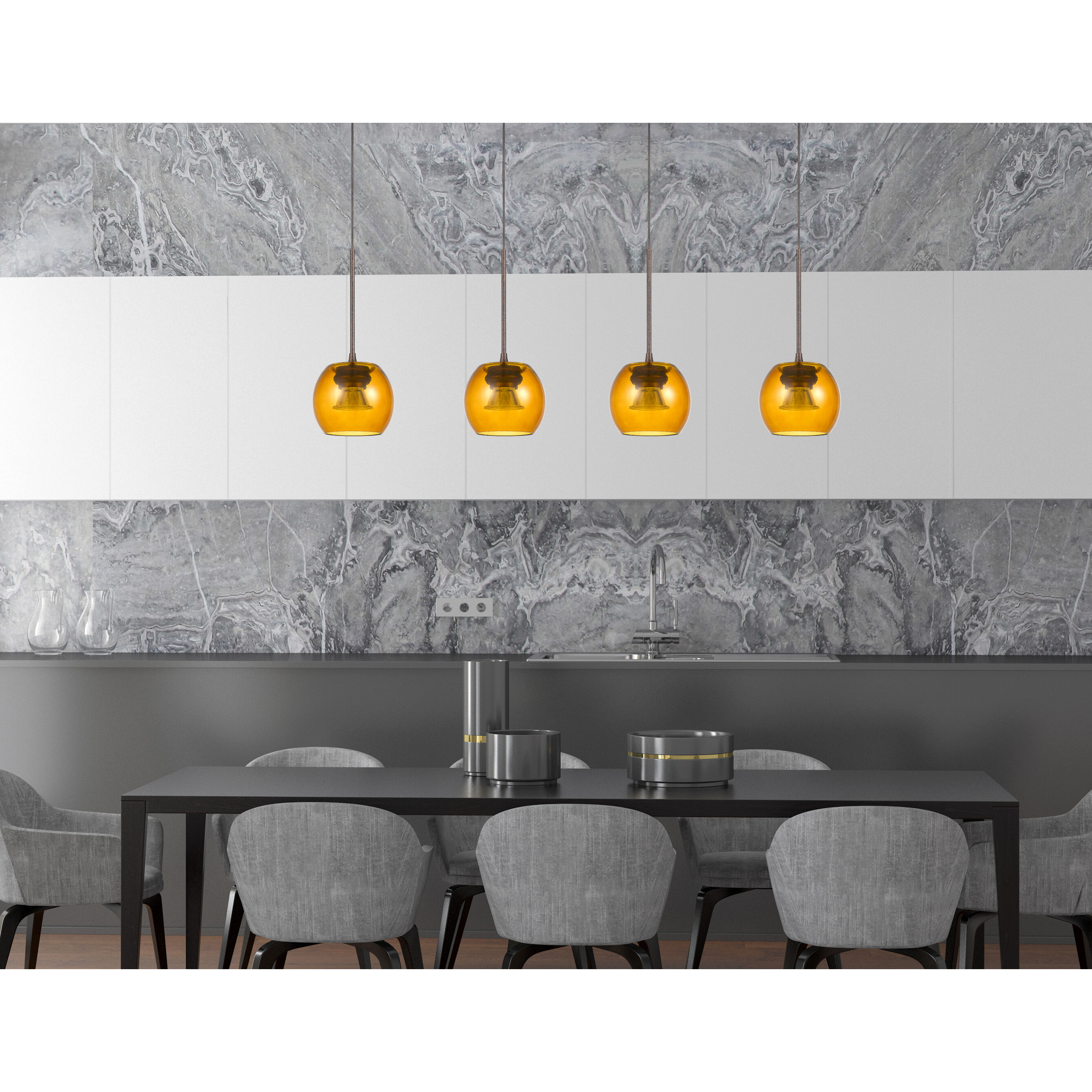 Ithaca LED 5 inch Rust Pendant Ceiling Light