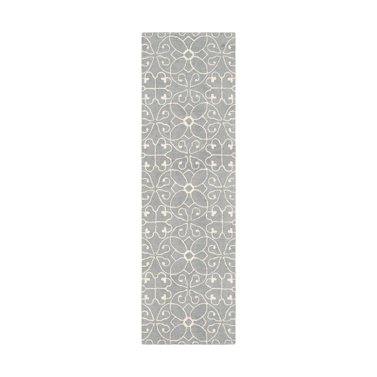 Scott 96 X 29 inch Medium Gray/Cream Rugs, Wool