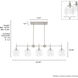 Xidane 5 Light 42 inch Brushed Nickel Linear Chandelier Ceiling Light