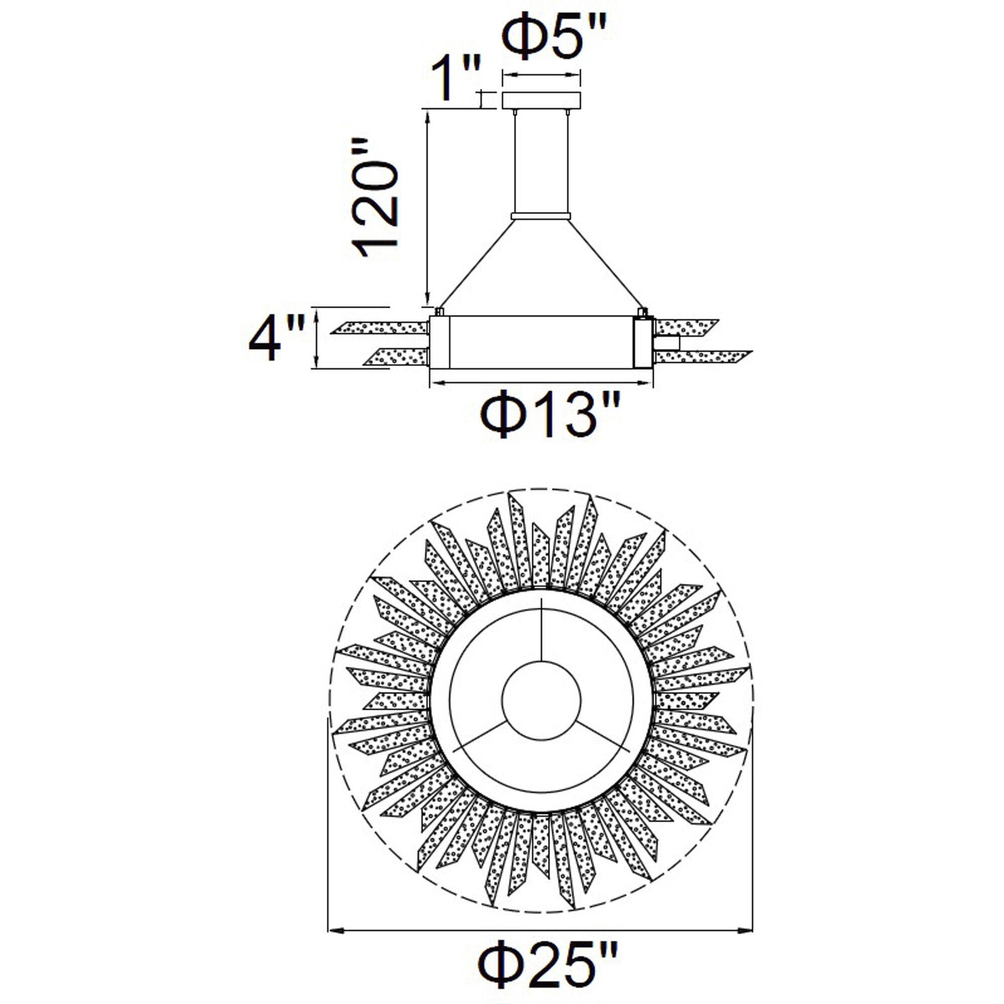 Thorns 8 Light 25 inch Polished Nickel Chandelier Ceiling Light