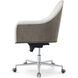 Hudson Pebble Grey Desk Chair, Wooden, Upholstered