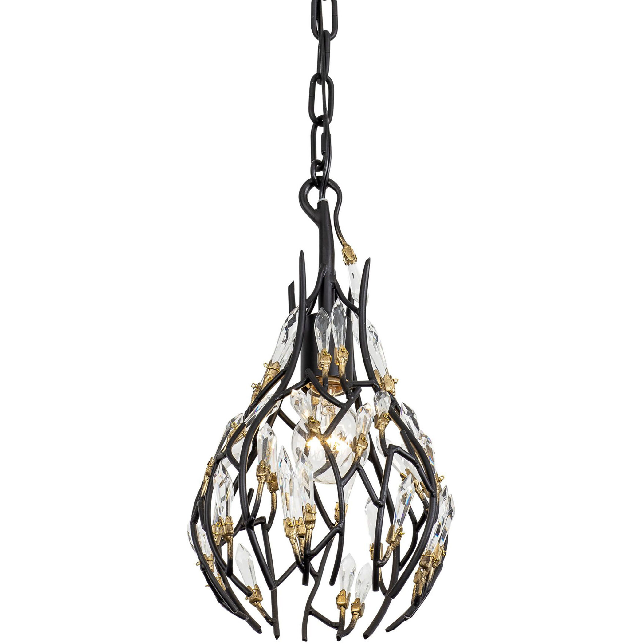 Bask 1 Light 8 inch Matte Black Mini Pendant Ceiling Light