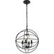Wallace 4 Light 16 inch Matte Black Pendant Ceiling Light