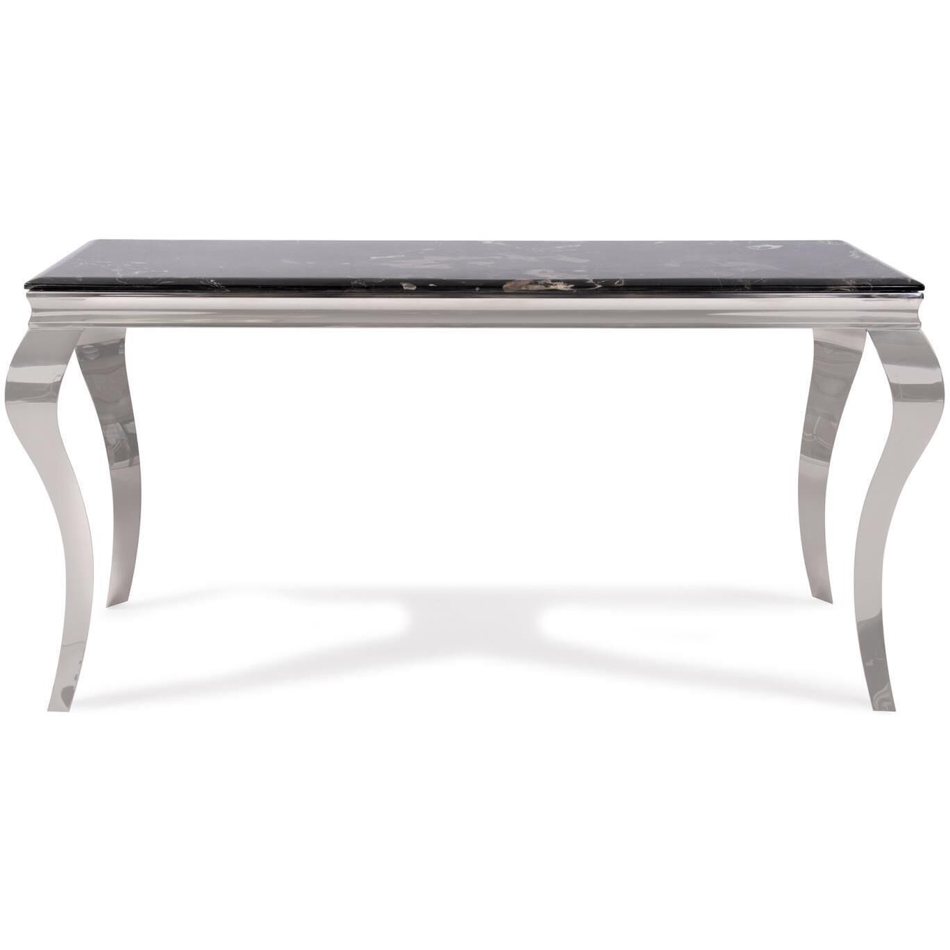 Lexiss 61.5 inch Black/Silver Console Table