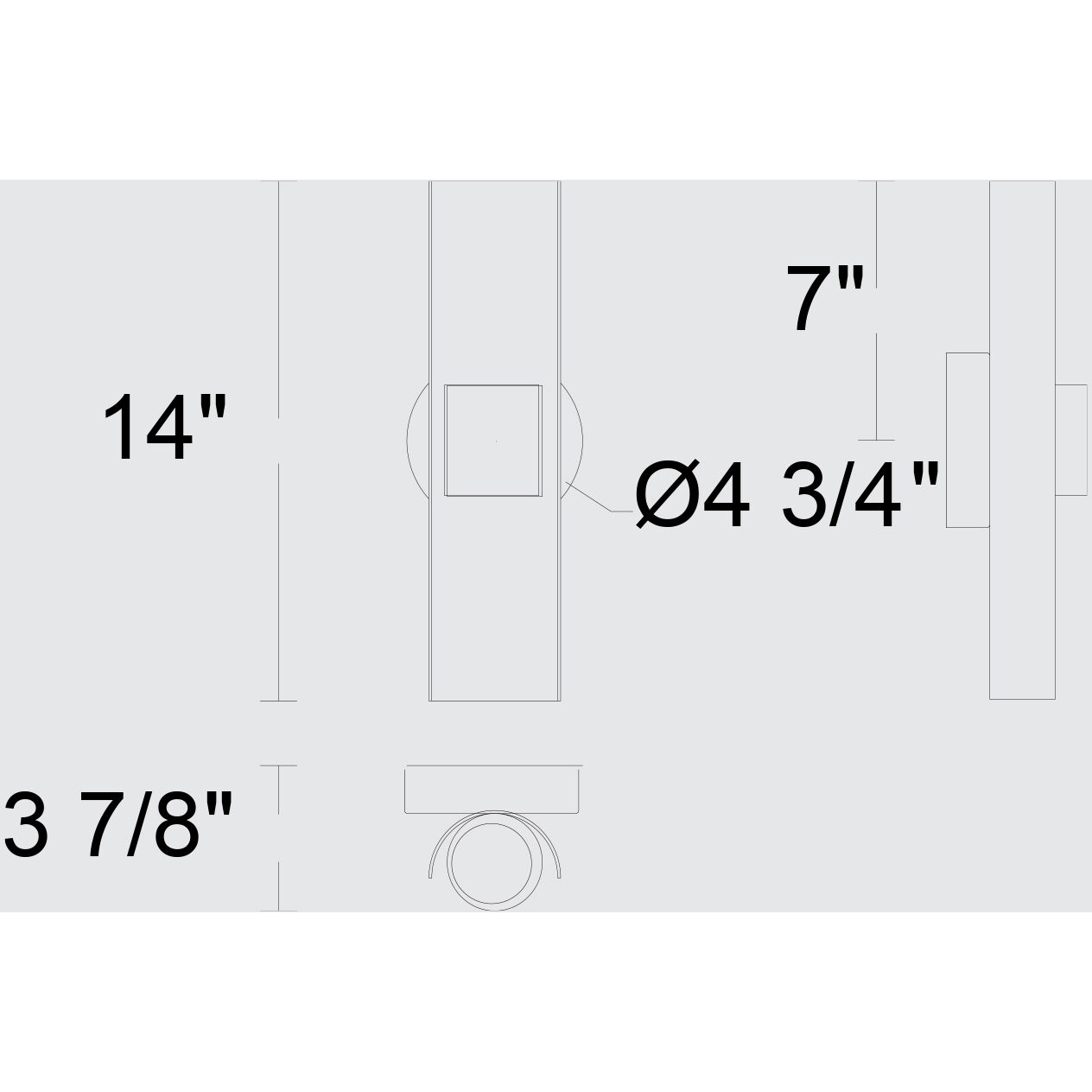 Hugo LED 14 inch Sand Black Outdoor Wall Sconce