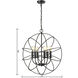 Yardley 6 Light 23 inch Black Chandelier Ceiling Light